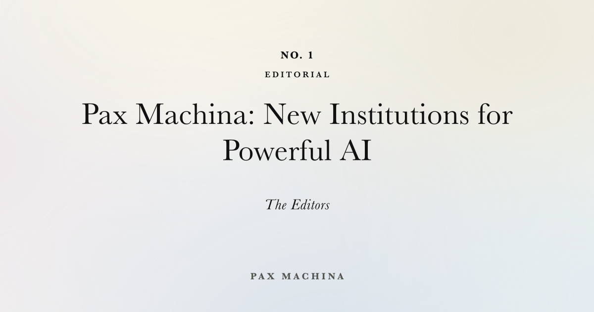https://paxmachina.ai/welcome-to-pax-machina social preview image